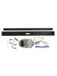 Black stainless steel linear drain 110 cm from Viega siphon - 2